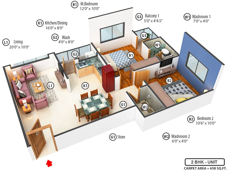 3DFloorPlan of Vitoria Heights