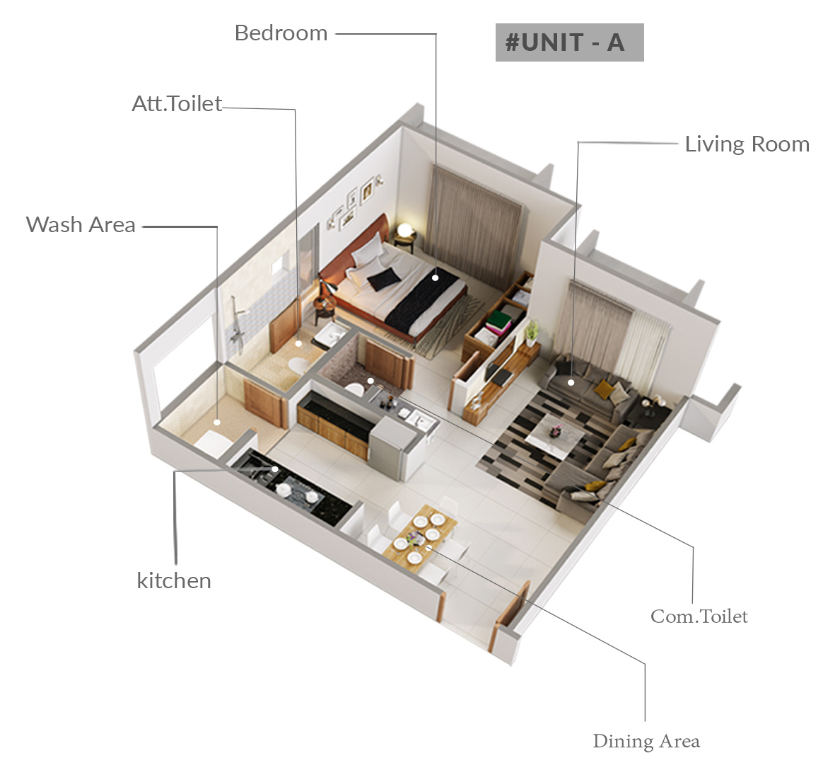 3DFloorPlan of Vatsal Residency