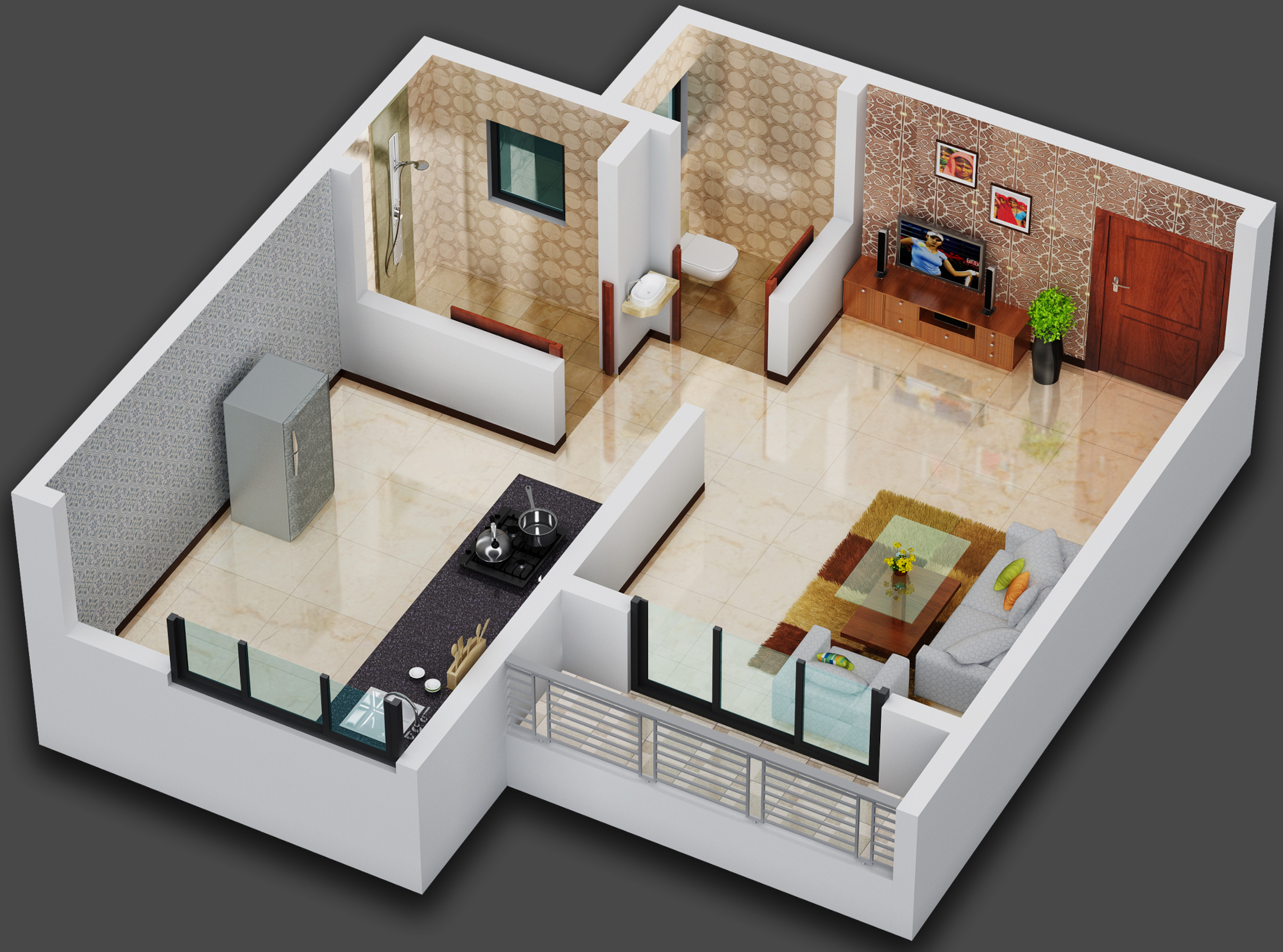 3DFloorPlan of Sai Shrushti Valley