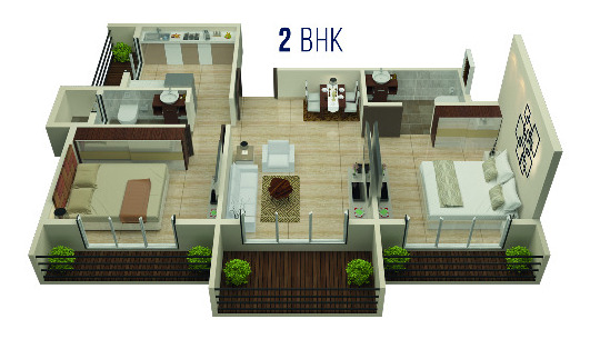 3DFloorPlan of Dronagiri Sai Sanjeevani