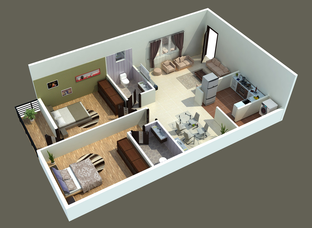 3DFloorPlan of Tallam Shilpa Retreat Signaa