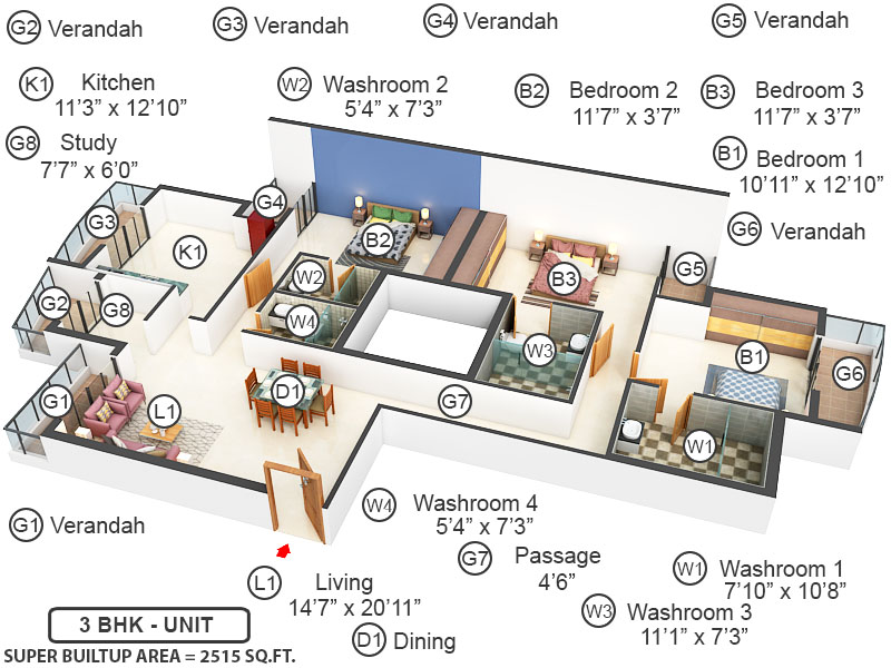 3DFloorPlan of MVL Coral