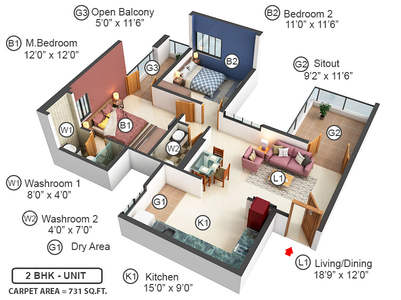 3DFloorPlan of Sigma Aventino