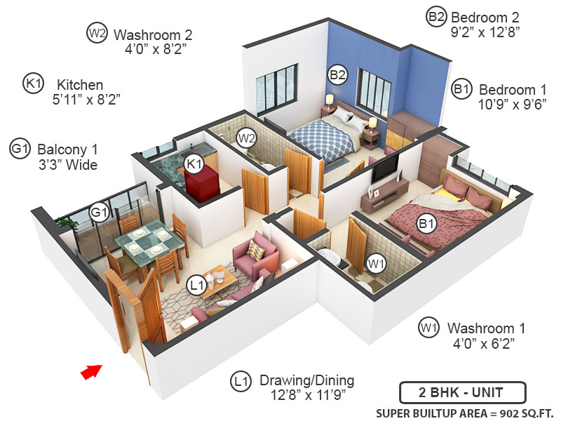3DFloorPlan of Balaji
