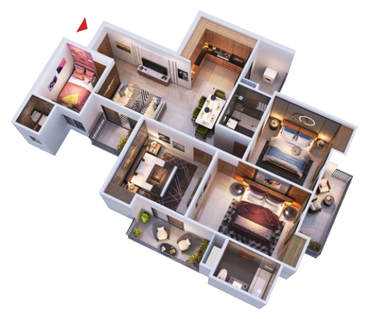 3DFloorPlan of Trident Embassy Reso