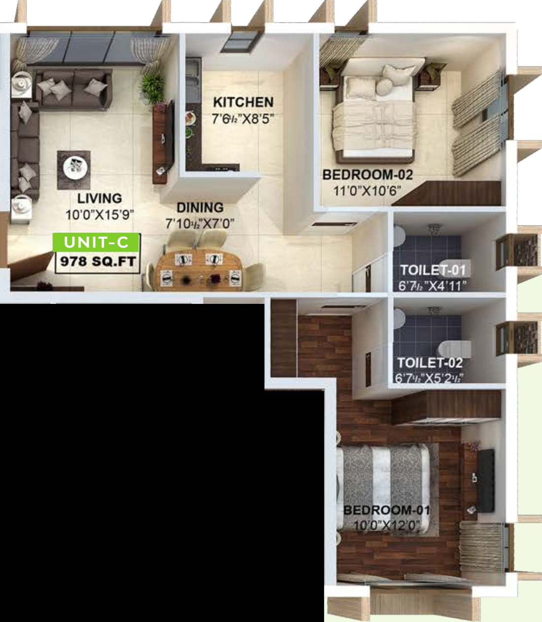 3DFloorPlan of Maliban Estates Majestic