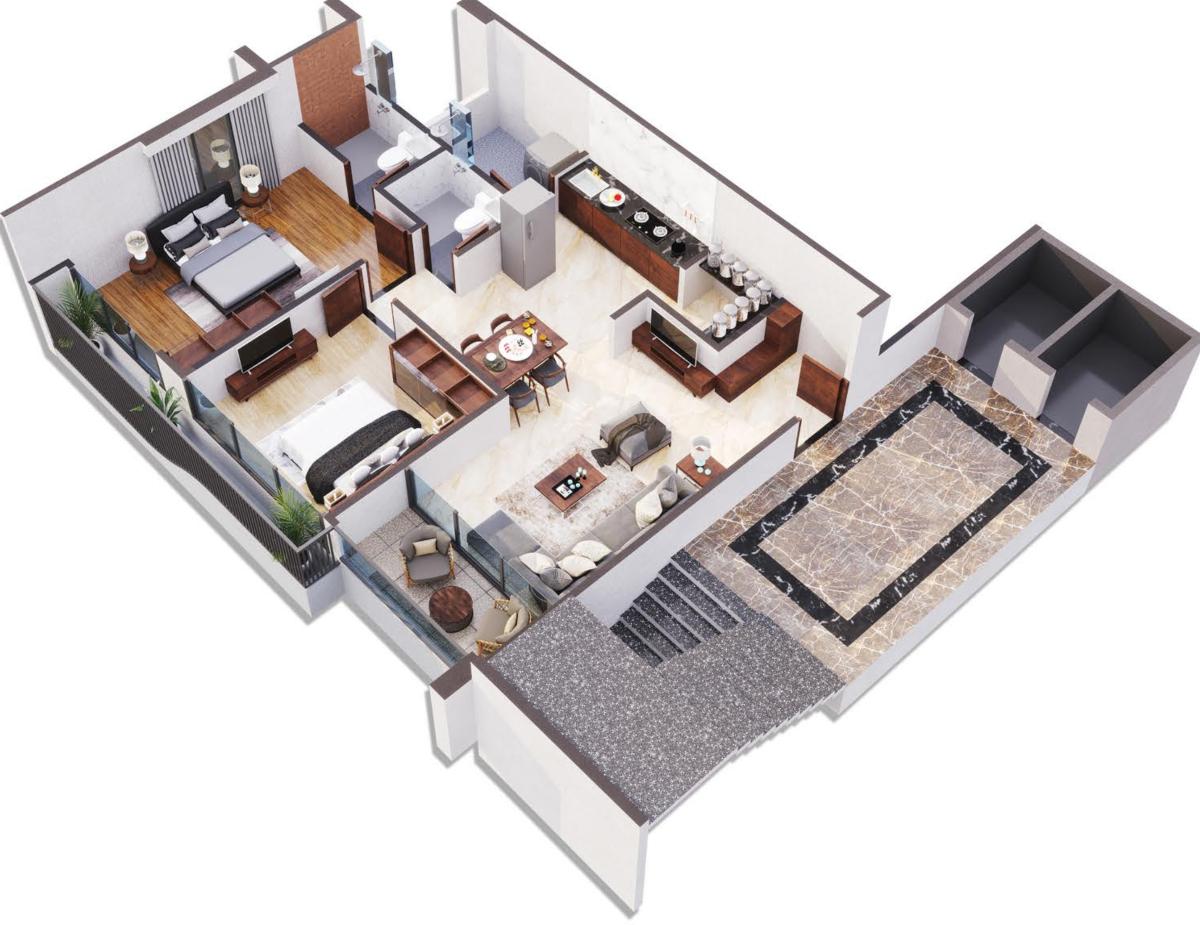 3DFloorPlan of Pushkar Gold