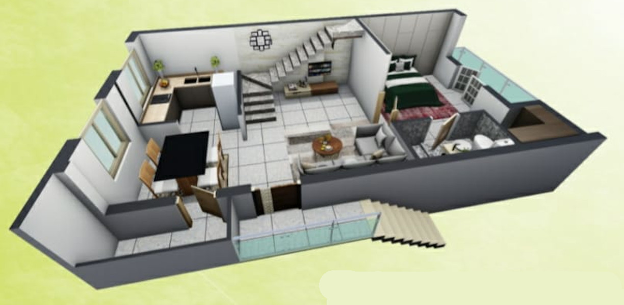 3DFloorPlan of Deepam Evergreen Villa