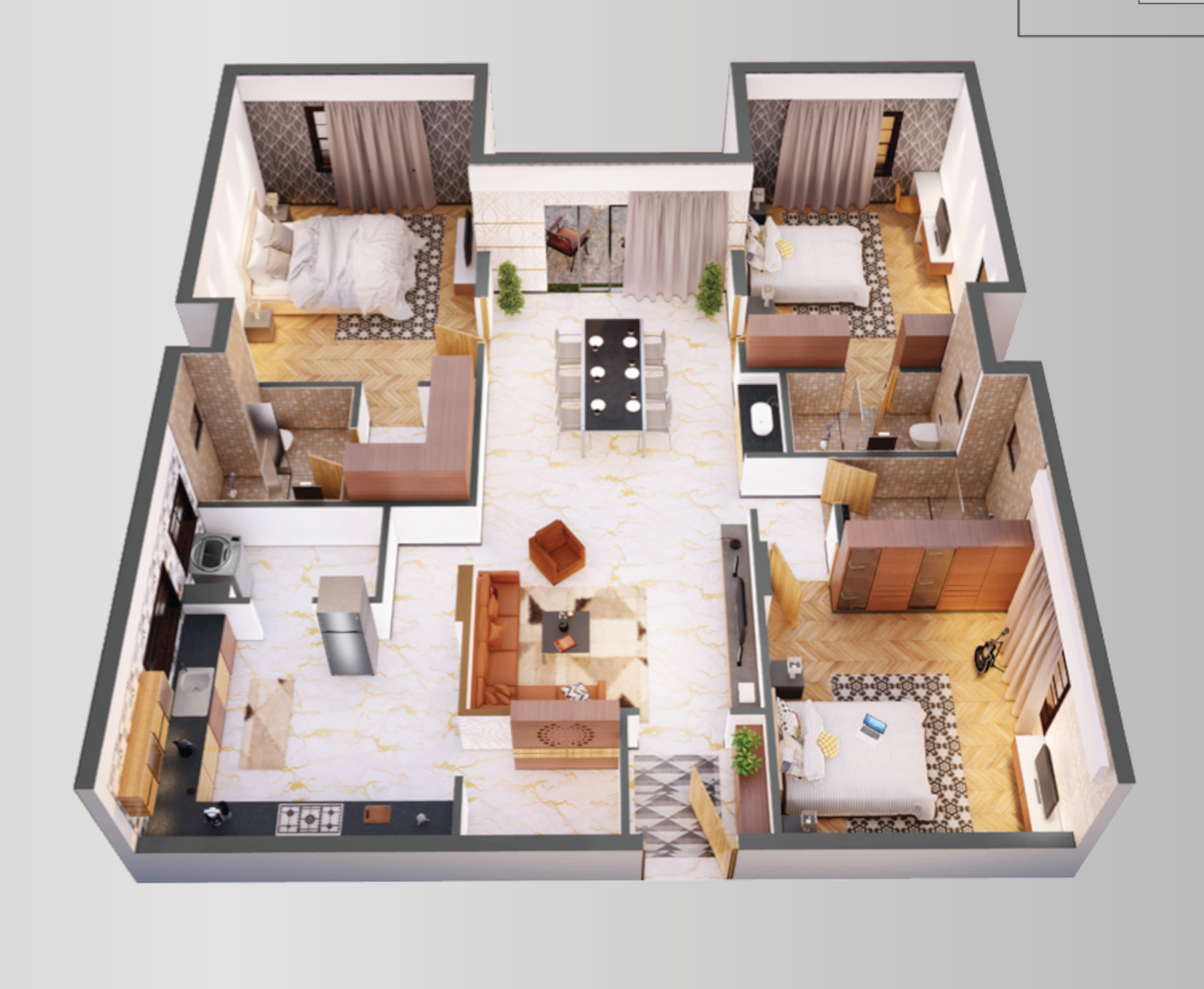 3DFloorPlan of Lifestyle The Podium