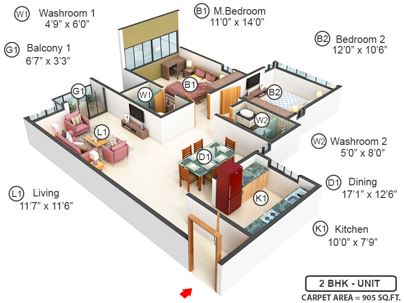 3DFloorPlan of Suraj Palette