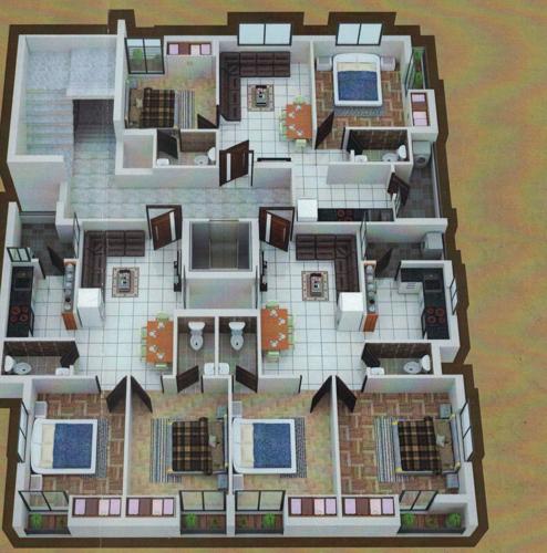 3DFloorPlan of Shubham Viventa 1