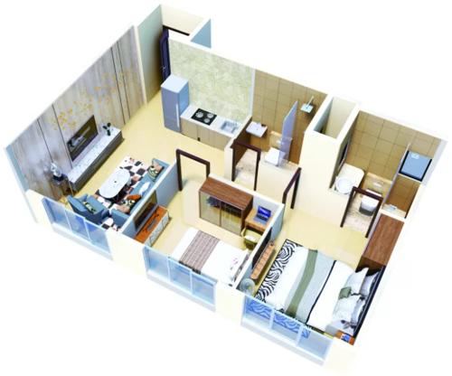 3DFloorPlan of Shree Kutchhi Bhanushali Nagar