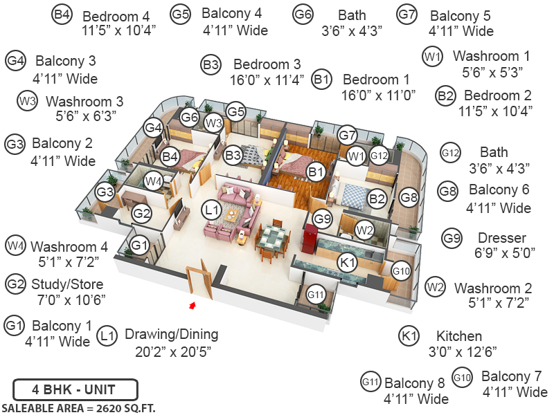 3DFloorPlan of Express One