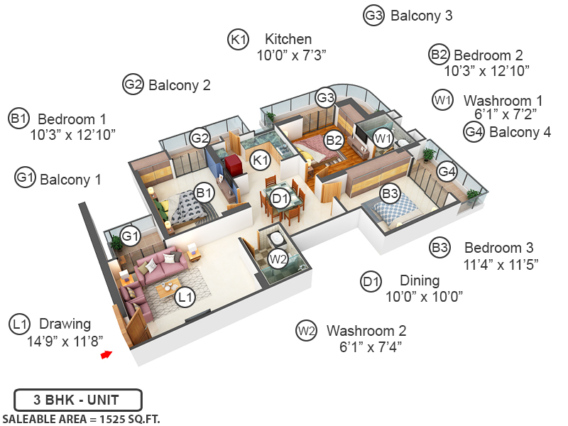 3DFloorPlan of Express One