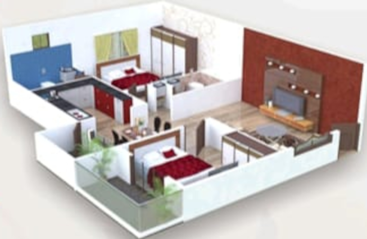 3DFloorPlan of Sree Sai Brundavanam Residency