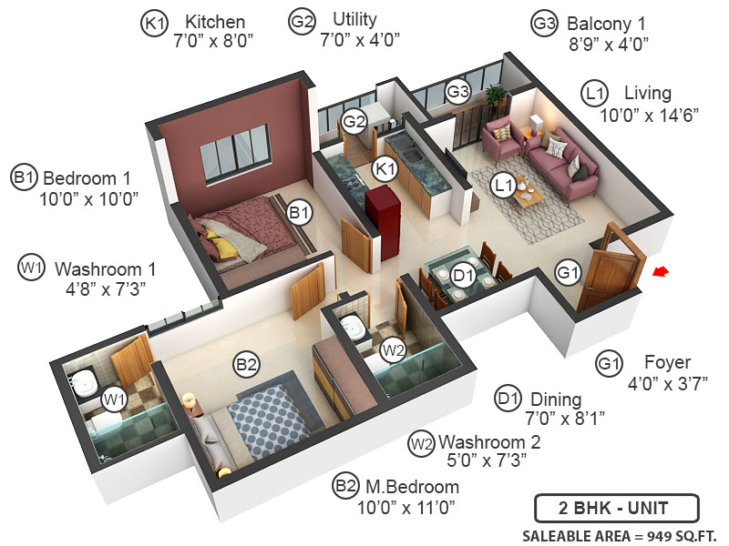 3DFloorPlan of The Poem