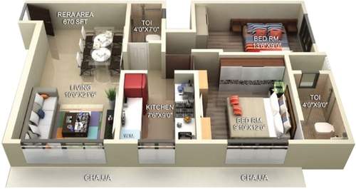 3DFloorPlan of Seema Rajdhani