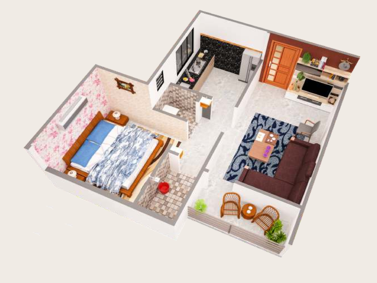 3DFloorPlan of Aaditya Avenue 2