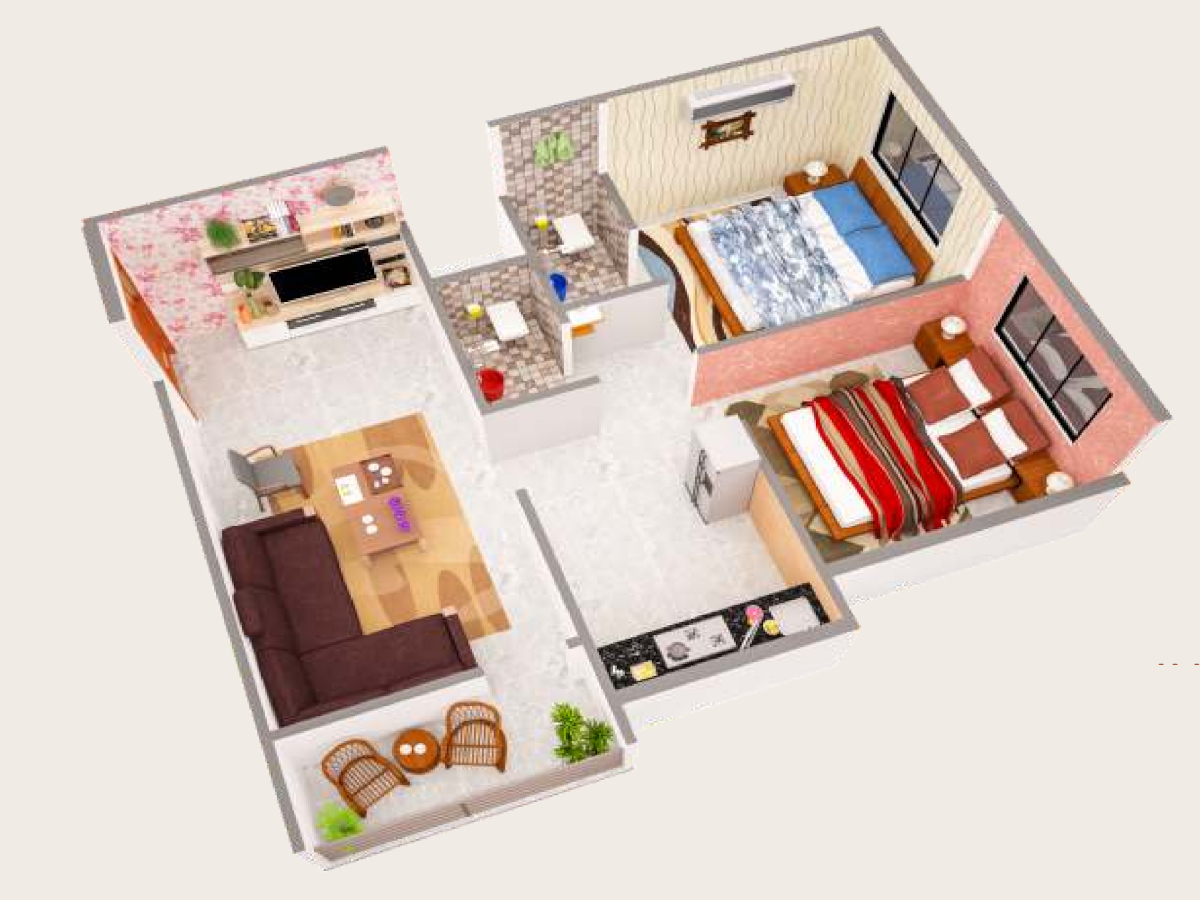 3DFloorPlan of Aaditya Avenue 2