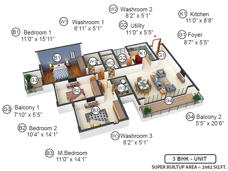 3DFloorPlan of DNR Highline