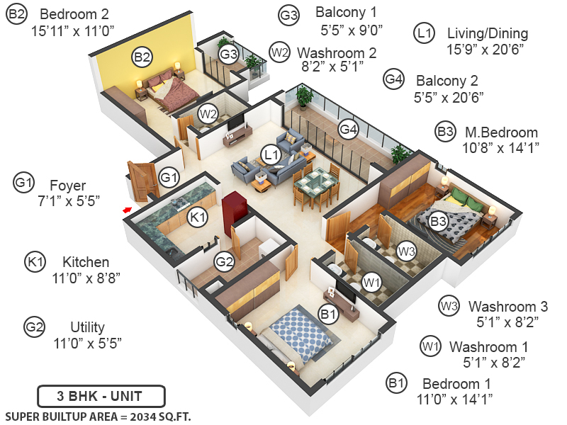 3DFloorPlan of DNR Highline