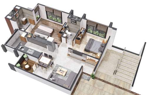 3DFloorPlan of Shri Suraj Residency