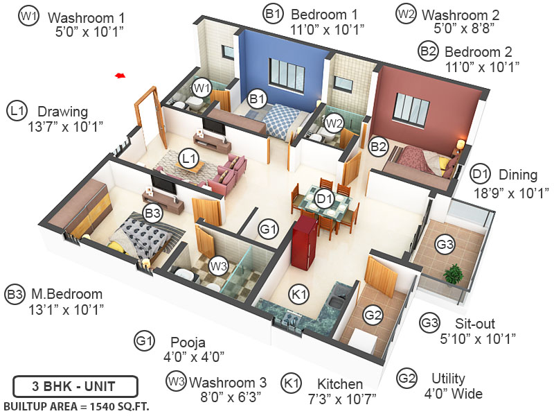 3DFloorPlan of Lansum El Dorado