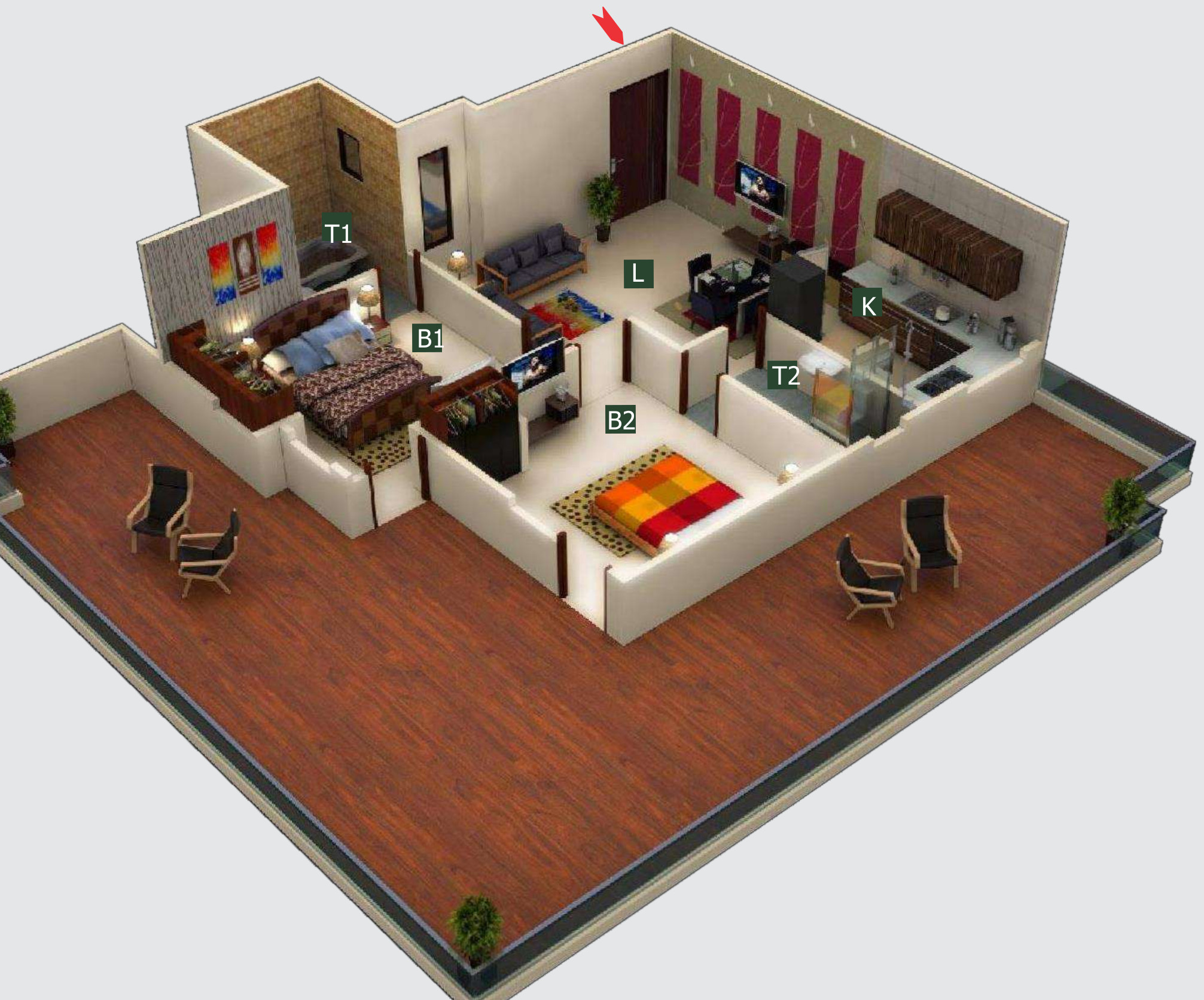 3DFloorPlan of Nandi Heights
