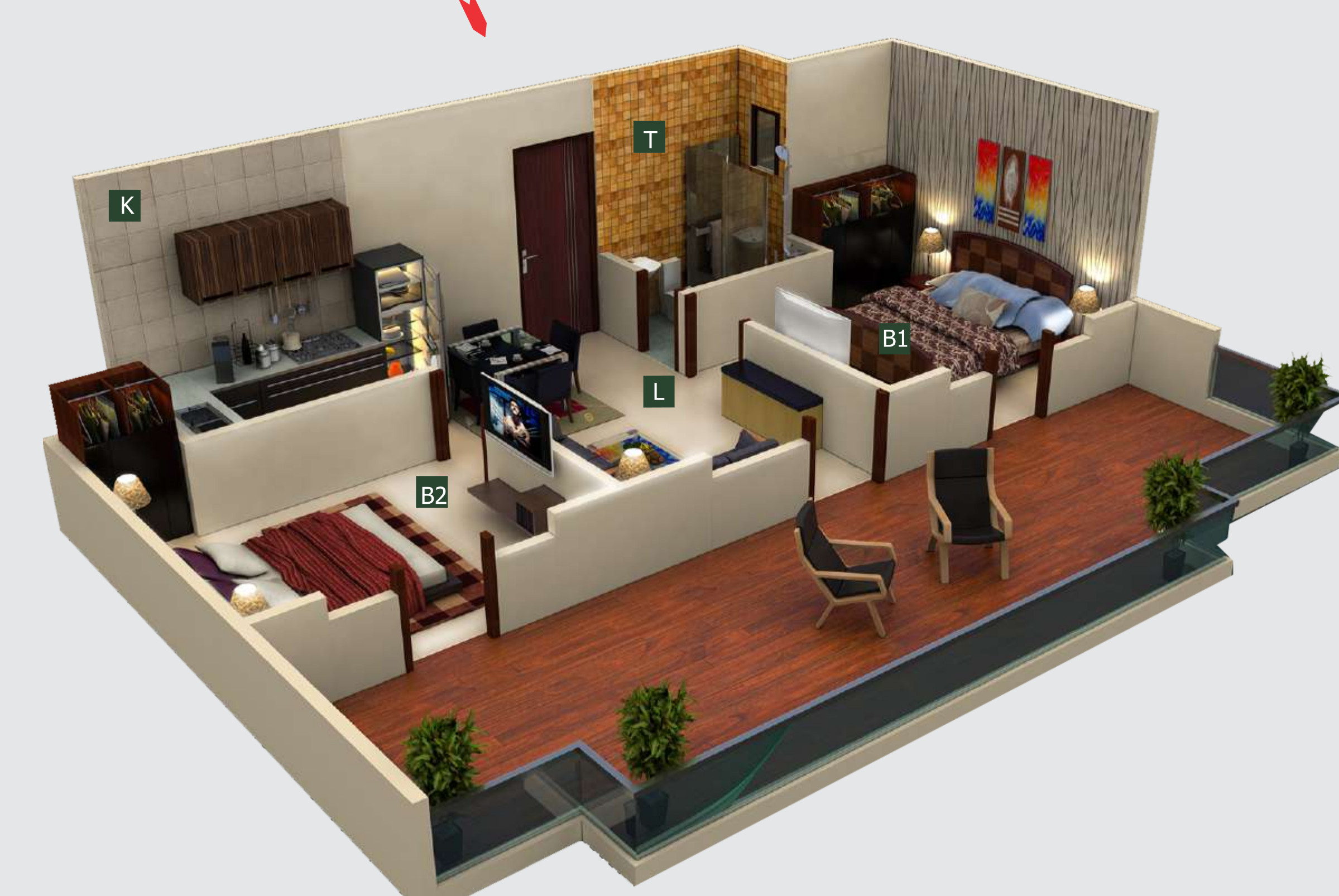 3DFloorPlan of Nandi Heights
