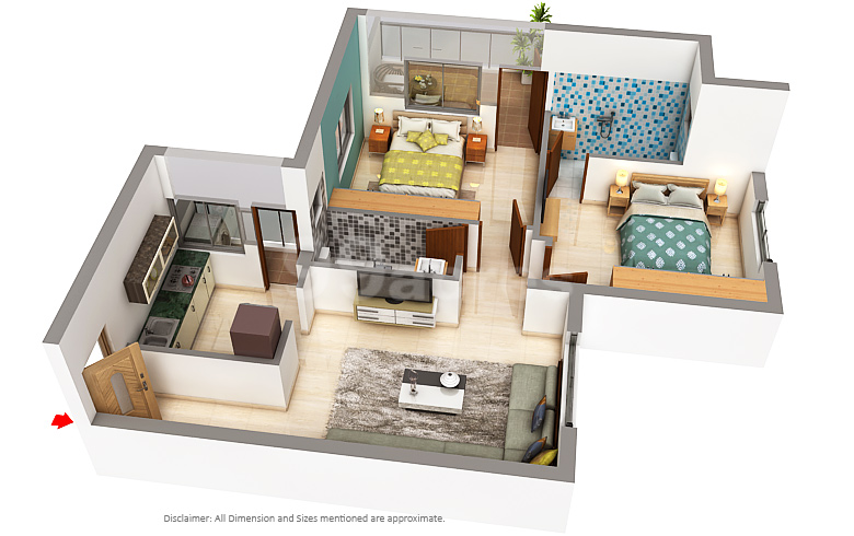 3DFloorPlan of Haappy Hapys Haappy Home City