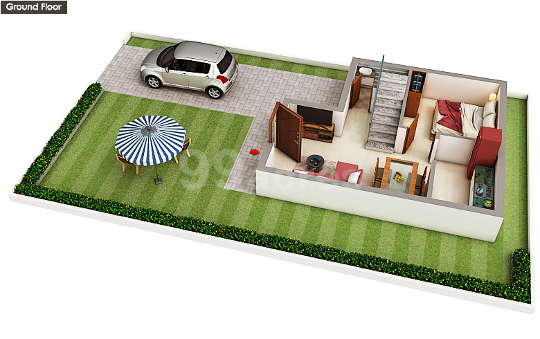 3DFloorPlan of Hindustan Classic Garden