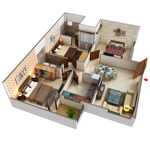 3DFloorPlan of Shree Gokuldham