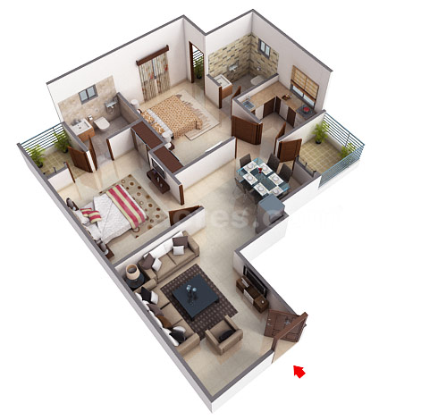 3DFloorPlan of Mojika Midas Height