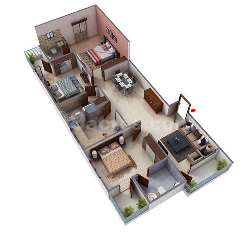 3DFloorPlan of Mojika Midas Height