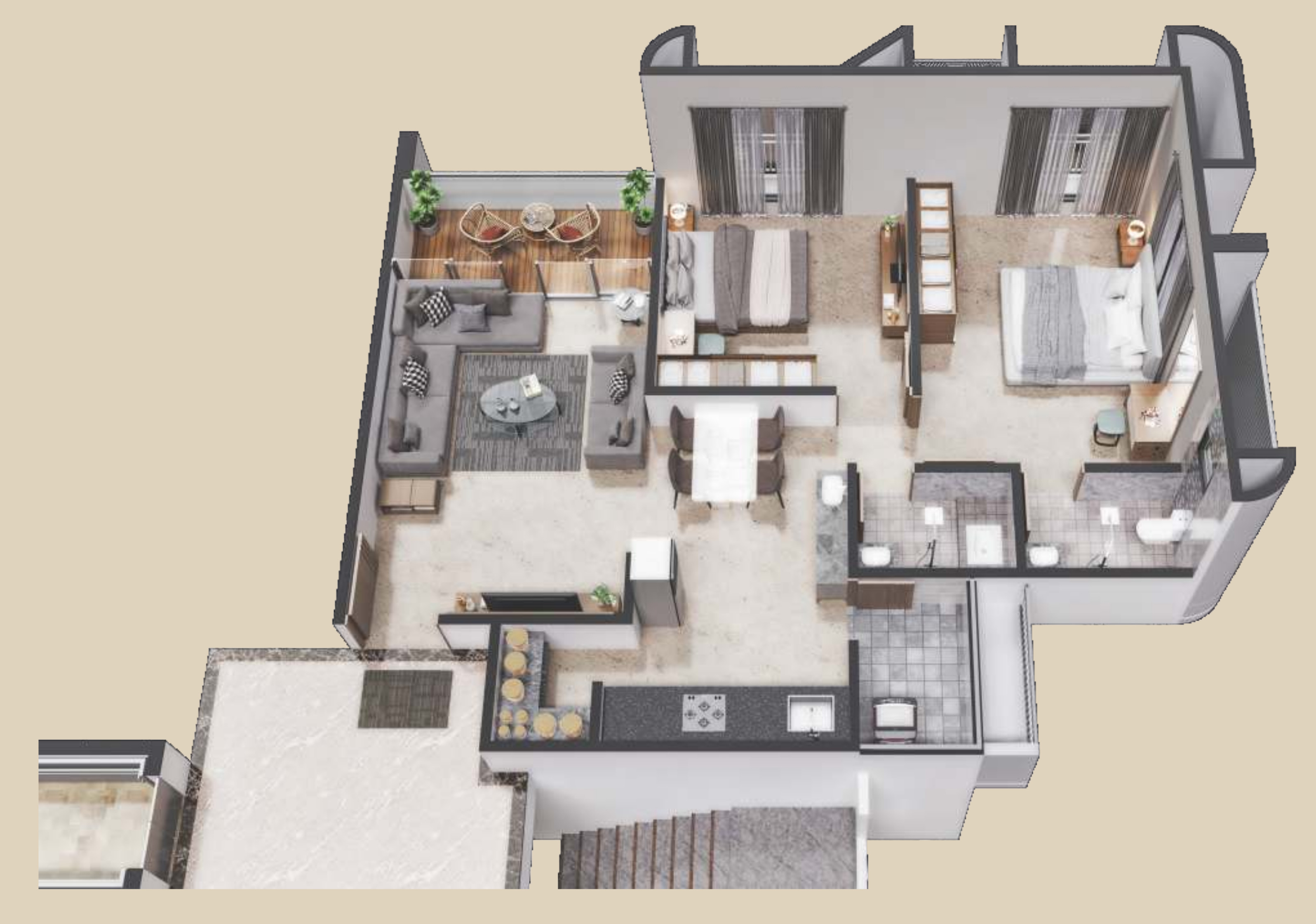 3DFloorPlan of Raghuveer Riviera