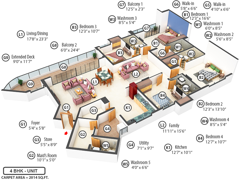 3DFloorPlan of Alembic Kiara