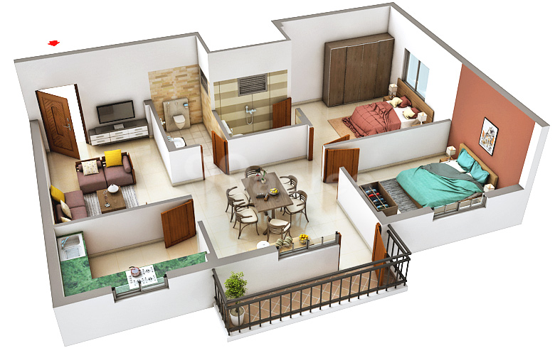 3DFloorPlan of Sibasakti Enclave