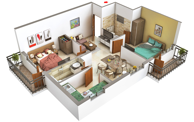3DFloorPlan of Sibasakti Enclave