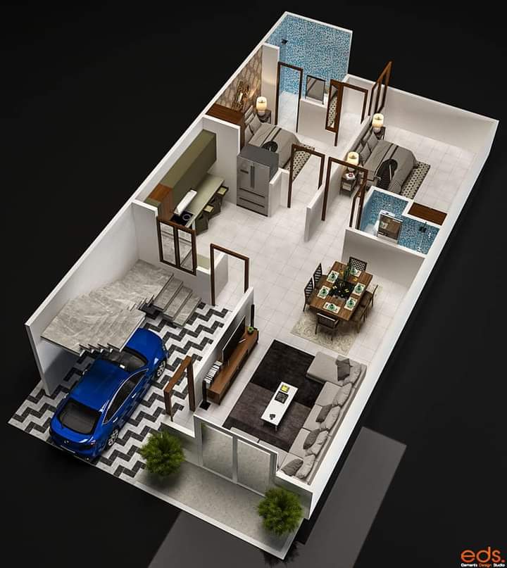3DFloorPlan of Garg Palm Paradise