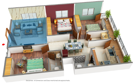 3DFloorPlan of Apple AJN Heights