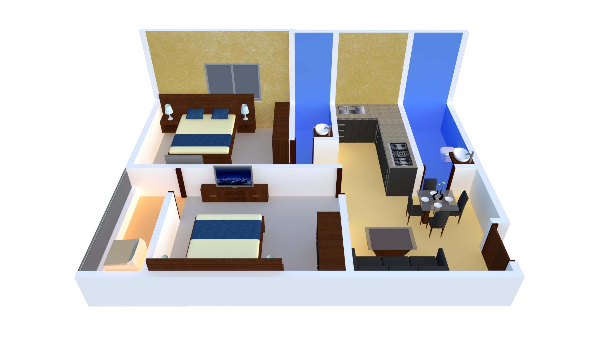 3DFloorPlan of Unisol Bangali Kuthi