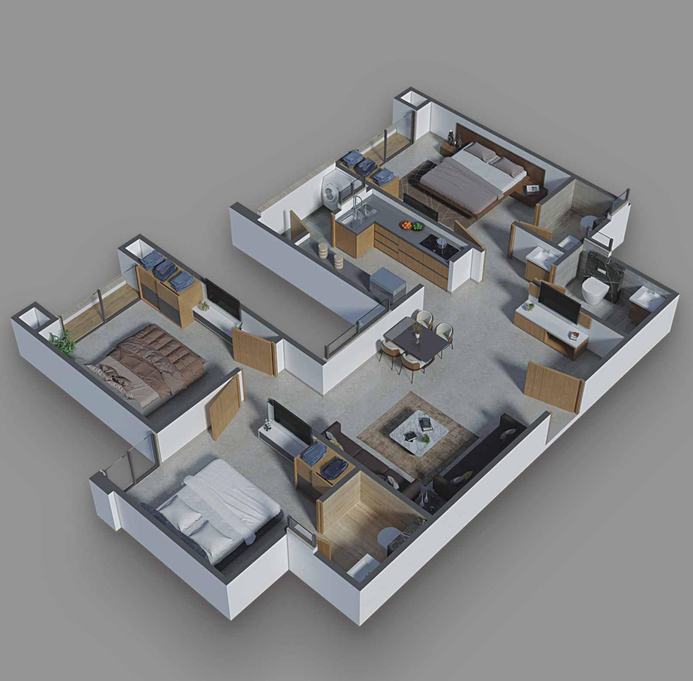 3DFloorPlan of Akshar Elysium
