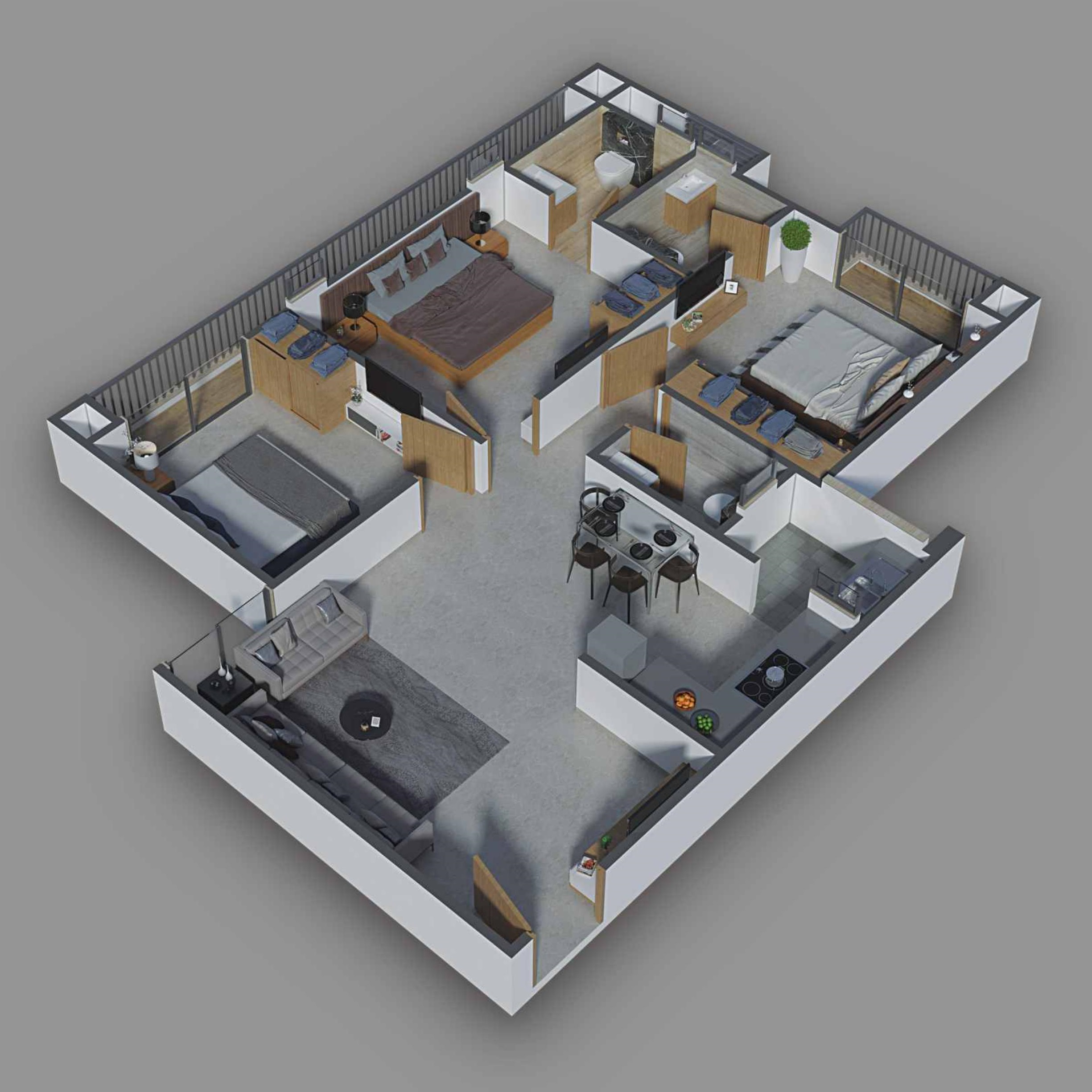 3DFloorPlan of Akshar Elysium