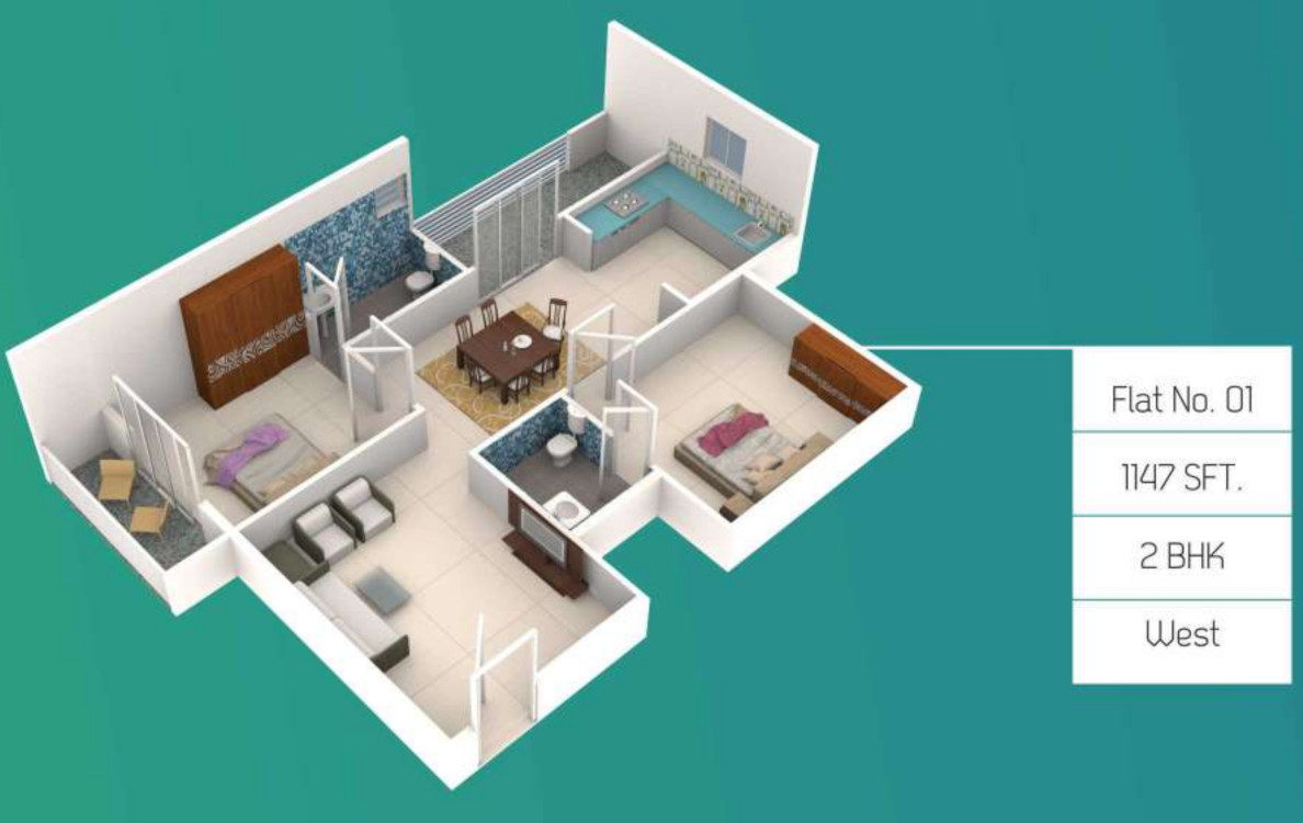 3DFloorPlan of Vardheeni Sumeru Residency