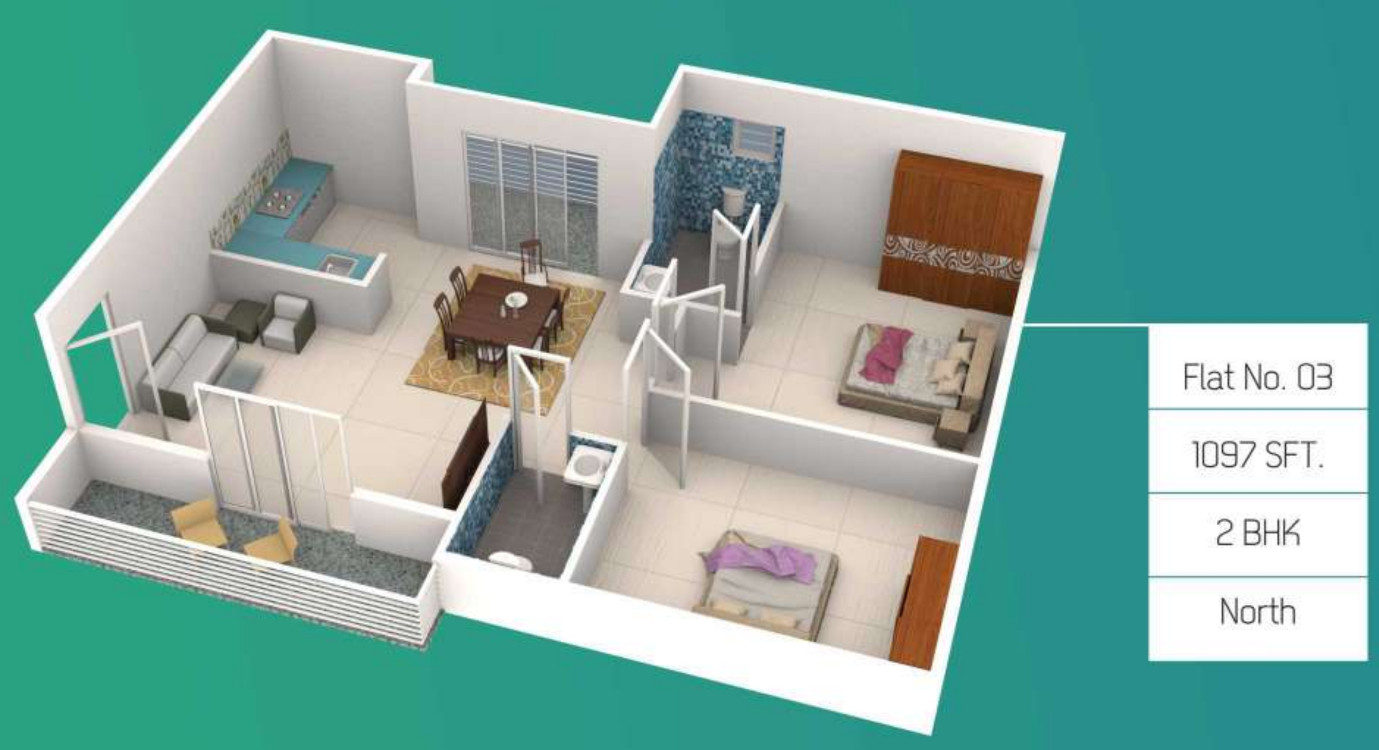 3DFloorPlan of Vardheeni Sumeru Residency