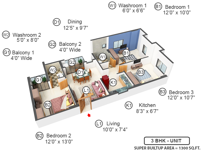 3DFloorPlan of Orbit Lumiere