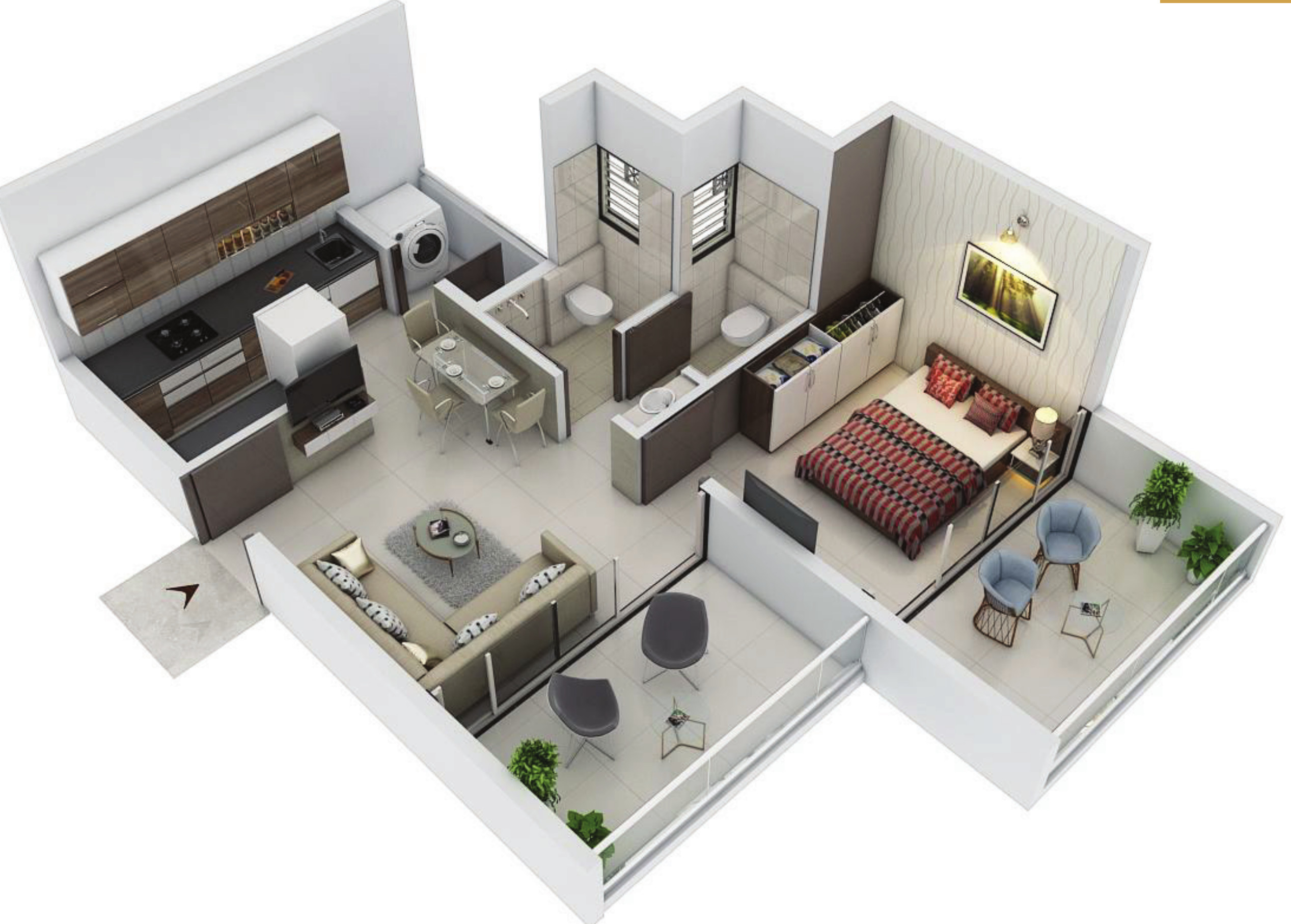 3DFloorPlan of 1 Goldleaf