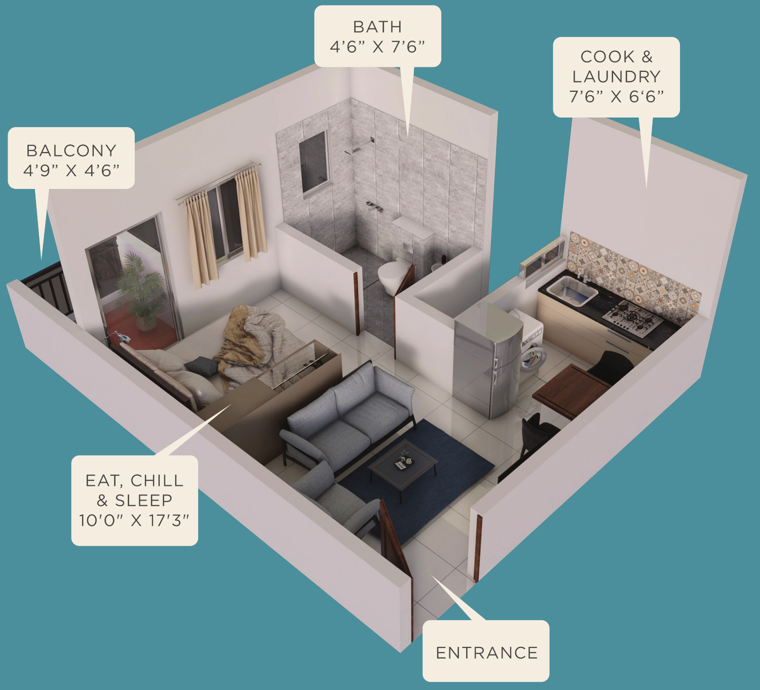 3DFloorPlan of Provident Upstudios