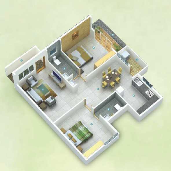 3DFloorPlan of Devagiri Emeralds