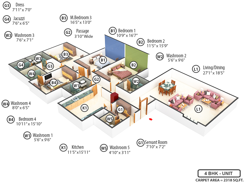 3DFloorPlan of Marathon Monte Carlo 3
